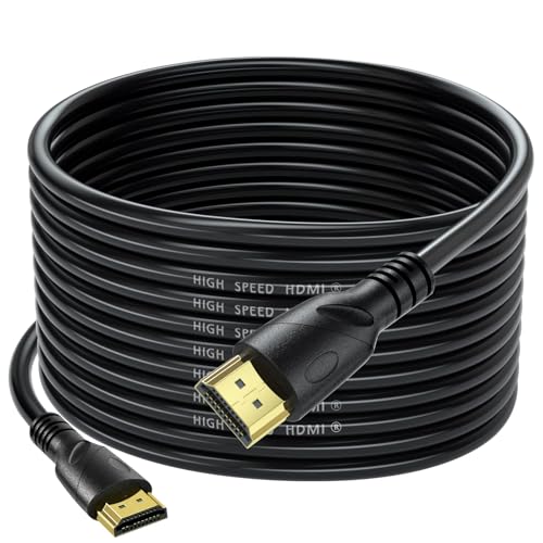 4K HDMI 2.0 Cable 35ft, 18Gbps Ultra High Speed HDMI Cord, 4K@60Hz, ARC, Ethernet, Audio Return Channel, Gold Plated Connectors, Supports 1080P, 3D, HDTV, PC, Laptop, Xbox, PS3, PS4, PS5 - size: 35FT