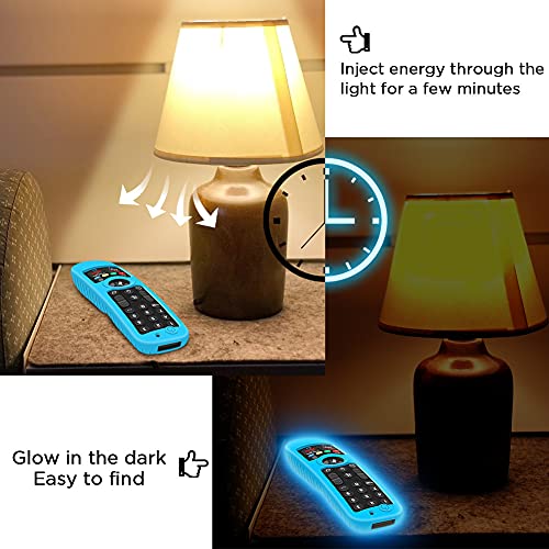 Silicone Case for LG MR21GA MR21GC Remote Control [Shockproof] Anti-Slip Protective Cover for LG MR22GA MR22GN MR23GA MR24GN Magic Remote 2021-2024 Case Sleeve Holder Protector Skin (Glow Blue) - color: Glow Blue
