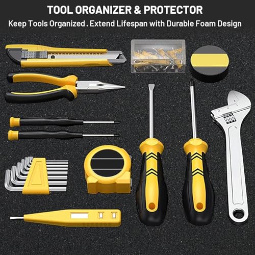 Dual-Thickness Case Foam Insert Kit 4PCS (2PCS 12x12x2" + 2PCS 12x12x0.4") - Pick and Pluck Protective Layer for Tool Drawers, Game Cases & Collectible Organizers - size: 4Pcs (2Pcs 12x12x2 In + 2Pcs 12x12x0.4 In)