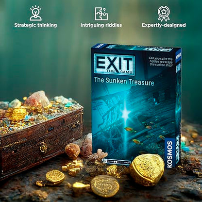 The Sunken Treasure | Exit: The Game - A Kosmos| Family-Friendly, Card-Based At-Home Escape Room Experience for 1 To 4 Players, Ages 10+
