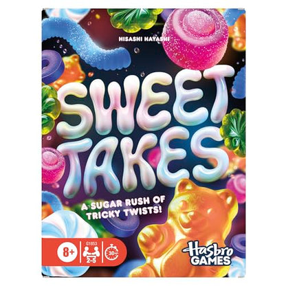 Hasbro Gaming Sweet Takes Game | Candy Themed Family Card Game for Kids, Teens, and Adults | 2 to 5 Players | 30 Mins. | Fun Summer Activities | Vacation Travel Essentials | Ages 8+