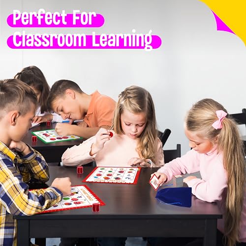 Family Bingo Game, Alphabet Animal Sight Word and Number Bingo Board Game, Counting and Matching Skills Classic Educational Game for Kindergarten and Preschool Kids, Perfect for Home and Classroom - style: Family Bingo Game