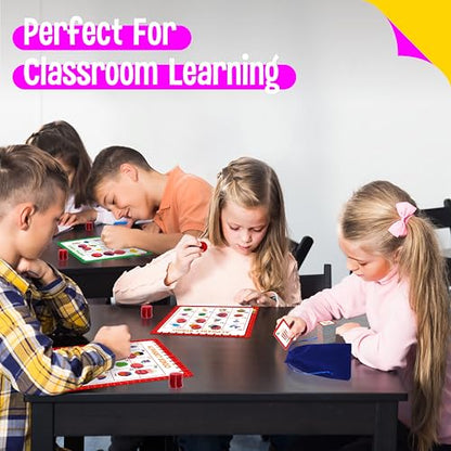 Family Bingo Game, Alphabet Animal Sight Word and Number Bingo Board Game, Counting and Matching Skills Classic Educational Game for Kindergarten and Preschool Kids, Perfect for Home and Classroom - style: Family Bingo Game