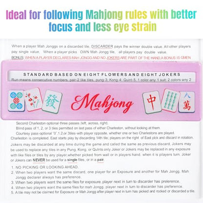 Mahjong Line Finder, 4 Pack Bright Mahjong Rules Helper Reader Beginner-Friendly Accessories - Mixed - color: Mixed