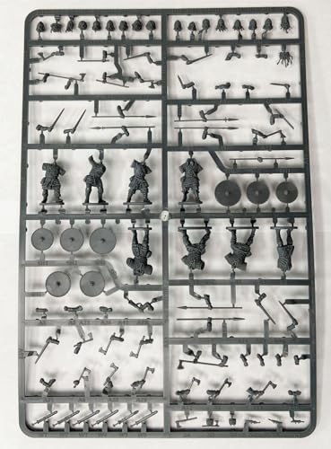 Wargames Delivered - Victrix 28mm Viking Miniatures Set with Bonus Miniature STL Download - 60 Hard Plastic Figures for Wargaming, Armored & Unarmored Warriors, Command, Shields, Weapons & Accessories
