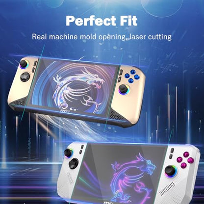 [UltraHD 2 Pack] 9H Tempered Glass Screen Protector Compatible with 2025 MSI Claw A8/ Claw 8 AI+ A2VM Handheld Game Console (8 inch), Anti-Scratch, Anti-Fingerprint, Bubble-Free - color: Glossy