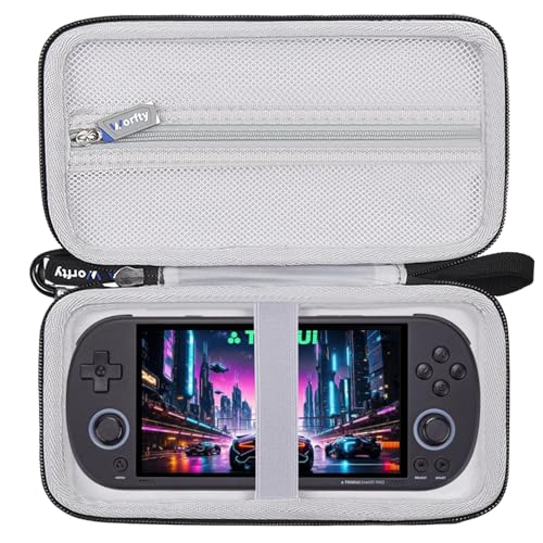 worfty Case for Trimui Smart Pro 5 inch Handheld Game Console - Hard Travel Protective Carrying Storage Bag (Case Only) (Black)