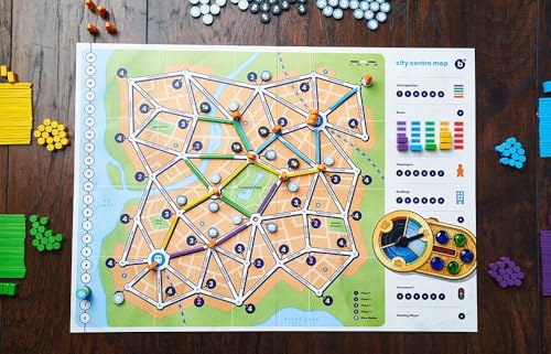 Capstone Games Bus: Complete Edition Strategy Board Game for 3-5 Players | | Public Transportation Route Building with Worker Placement and Time Management | Ages 14+ | 120 Min Playtime