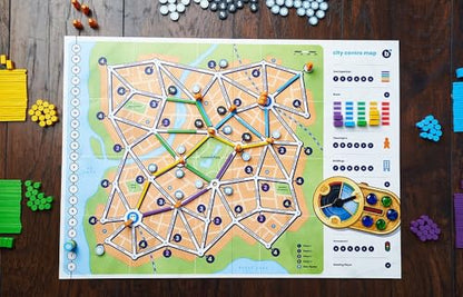 Capstone Games Bus: Complete Edition Strategy Board Game for 3-5 Players | | Public Transportation Route Building with Worker Placement and Time Management | Ages 14+ | 120 Min Playtime