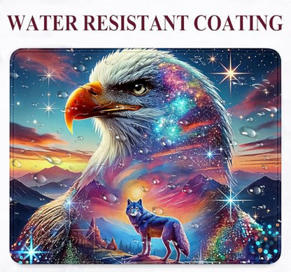 Anti Slip Rubber Eagle Mouse Pad, Starry Sky Computer and Office Mouse Pad | High Density Smooth Surface, Anti Slip Rubber Bottom Stable And Not Displaced, Exquisite Lock Edge Wear-Resistant And Durable - color: Starry Sky Eagle