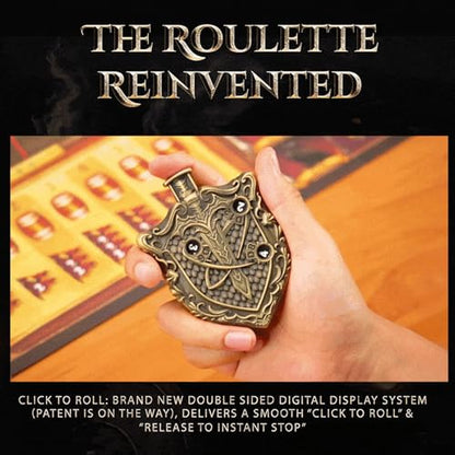Unique Roulette Dice Spinner 7-in-1 Metal DND Dice Set for Tabletop RPG Dice Fidget Spinning for Role Playing Dice DND Dice Sets Balanced and Fair Made from Zinc Alloy - color: 001 Roulette Dice V3.0 Antioue Gold