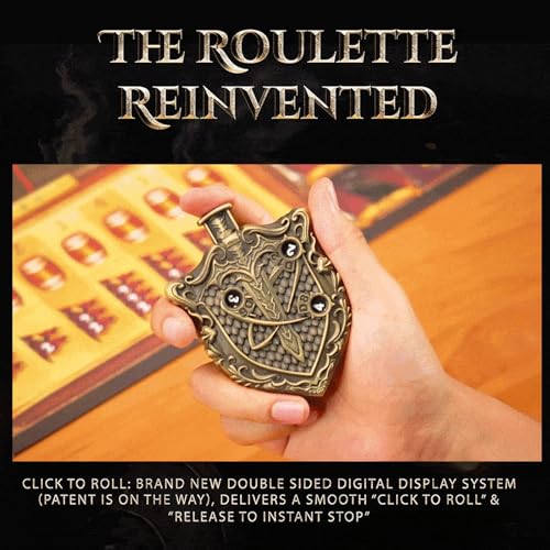 Unique Roulette Dice 3.0 Spinner Dice 7-in-1 Metal DND Dice Set for Tabletop RPG Dice Fidget Spinning for Role Playing Dice DND Dice Sets Balanced and Fair Made from Zinc Alloy - color: 004 Roulette Dice V3.0 Bloody Silver