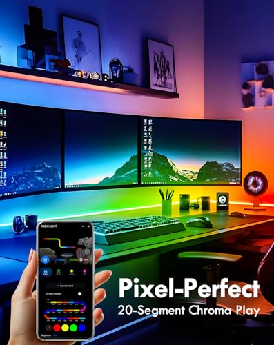 COB RGB+IC LED Neon Rope Light, 24V Color Changing Rope Light Compatible with Alexa, Google Assistant, Waterproof Neon Light Strip with Remote for Bedroom Gaming Room Party, 13x6mm, 32.8FT - size: 10m/32.8ft