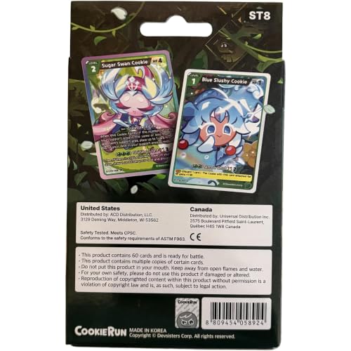 CookieRun TCG: Starter Deck - Guardian Winds - Green Legendary Cookie Wind Archer, Ready-to-Play Character Deck, Braverse Trading Card Battle Game - color: Green