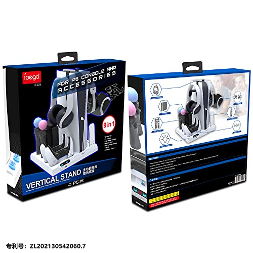 Cooling Fan with Vertical Stand for Playstation 5 Using for Holding and Charging Console and Accessories