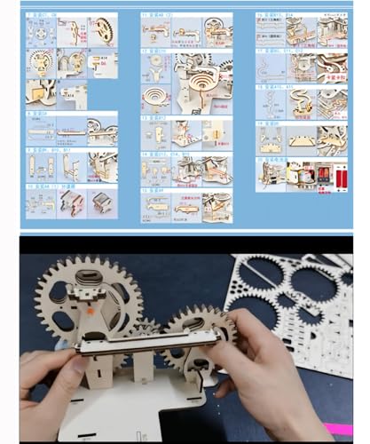 3D Wooden Brain Teaser Puzzles for Adults Teens Marble Run Model Building Kits Toys DIY Crafts Brian Teaser Wooden Puzzles with Roller Coaster Building Set Gift for Adults Teens