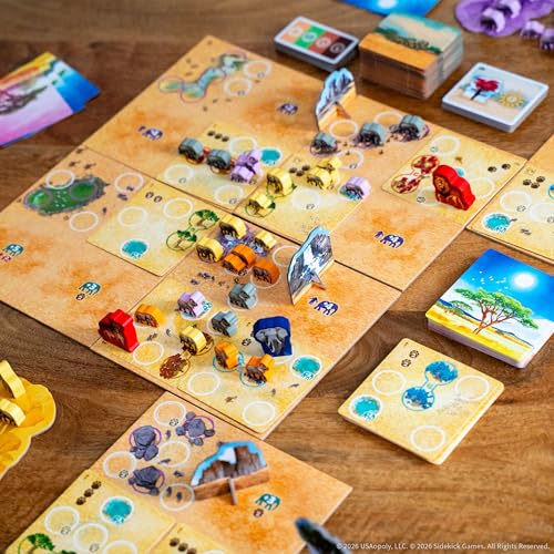Tembo: Survival On The Savanna Board Game, Guide Your Elephant Herd Across Dangerous Terrain, A Cooperative Strategic Game for Families and Adults, Solo Campaign Included, 1-4 Players, Ages 10+