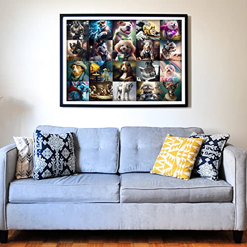 Think2Master Funny Dogs 1000 Pieces Jigsaw Puzzle Featuring heartwarming Puppies and Dogs. Fun for Teens, Seniors & Families. Great Gift for Ages 13+ Size: 26.8” x 18.9 - style: Funny Dogs