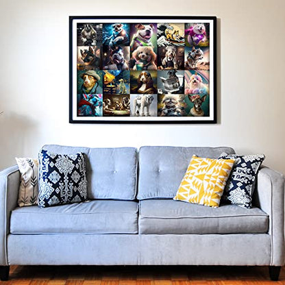 Think2Master Funny Dogs 1000 Pieces Jigsaw Puzzle Featuring heartwarming Puppies and Dogs. Fun for Teens, Seniors & Families. Great Gift for Ages 13+ Size: 26.8” x 18.9 - style: Funny Dogs