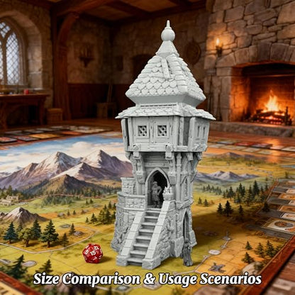 AUSPDICE RPG Scenery, 25mm Scale Unpainted TTRPG Medieval Village Building | 1:64 DND Terrain Building for Dungeons and Dragons, Tabletop Map Props, Fantasy Wargames and Miniature Games-AF1124B - color: Af1124b Medieval Village B
