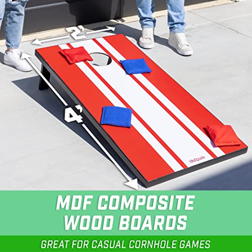 GoSports Portable Cornhole Sets, 8 Styles – Choose 4 x 2 ft or 3 x 2 ft - Boards Include 8 Bean Bags, Travel Case, and Game Rules - style: 4 x 2 ft Classic
