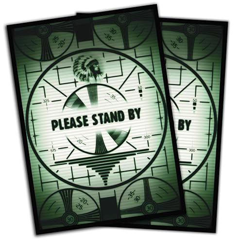 Please Stand by Card Sleeves - 100 Pack for MTG, Magic The Gathering, TCG Decks & More, Standard Size Card Sleeves for Trading Card Protection - Ideal for MTG Commander & Fallout Decks - color: Please Stand By