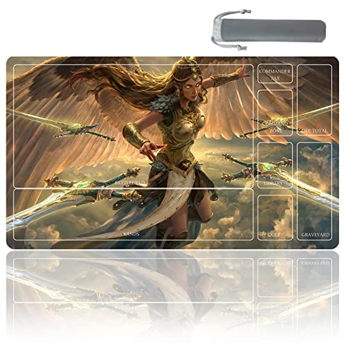 TCG playmat Table Mats Size 70X40 cm Mousepad Compatible for MTG RPG CCG Trading Card Game Play mats Original Play Mat Art Designs & Accessories (16) - color: 16