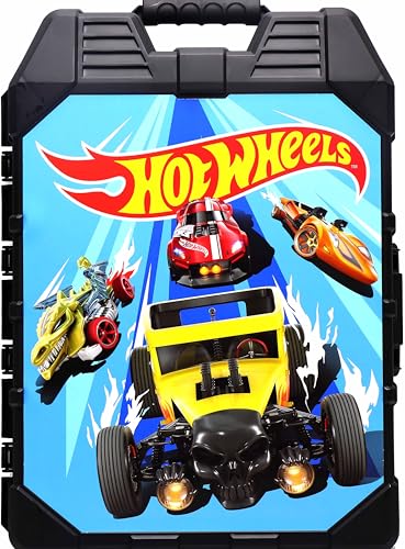 Tara Toys Hot Wheels 48-Car Storage Case – Durable Plastic Carrying Case with Handle for Die-Cast Toy Cars, Fits 1:64 Scale Vehicles, Organizer for Kids Travel & Display - style: 48 Car Carry Case