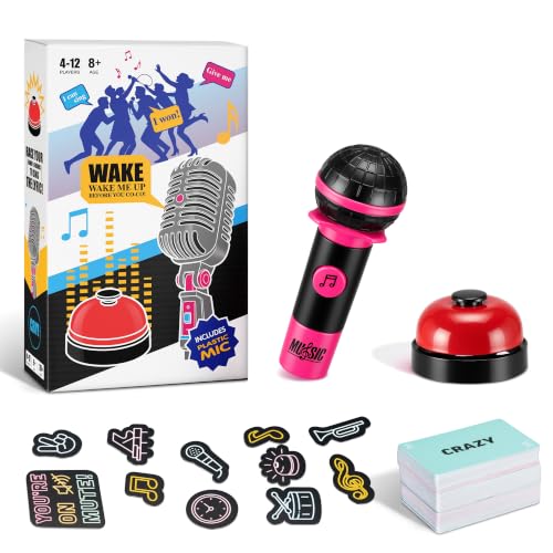 Party Game-Ultimate Music Trivia Challenge for 4-12 Players,New Music Version of Family Card Game,125 Lyric Cards,Microphone & Games Board,Perfect for Adults & Music Lovers Games Night