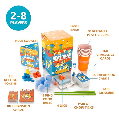Gutter Games Beat That Game and Household Objects Expansion Combo Pack, Family Party Game for 2 Players - Kids, Adults - style: Combo Pack