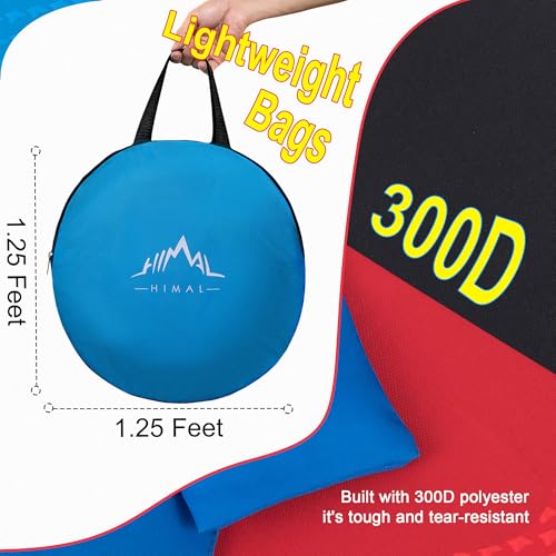 Himal Portable Cornhole Board Set, Foldable 3 x 2 Ft | 8 Toss Bags, Carrying Case, Outdoor Lawn Toss Boards, For Backyard, Camping, Tailgating and Beach