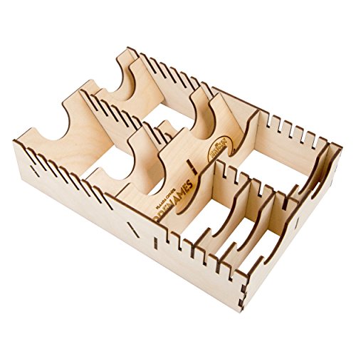 The Broken Token Board Game Organizer - Codenames Compatible Wood Storage Box with Multiple Dividers