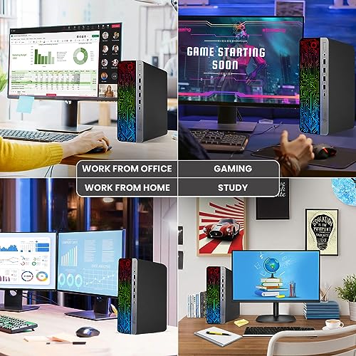 HP RGB Gaming Desktop PC Bundle - Intel Core i7 6th Gen, 16GB DDR4 Ram, 1TB SSD, Radeon RX - 550 4GB GDDR5, New 24 Inch Monitor - Prebuilt Gaming Computer, RGB Set - Windows 11 Pro (Renewed)