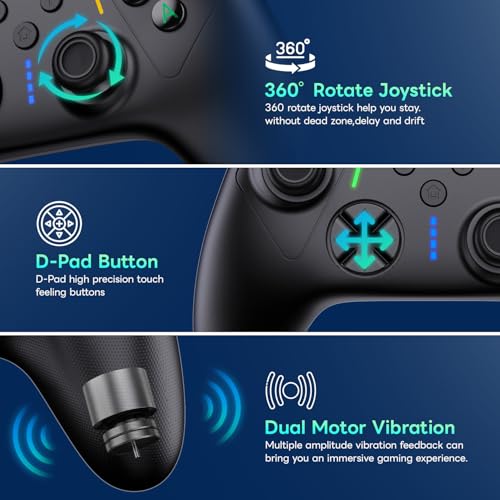 Sehawei Wireless Controller for Xbox One/Xbox One S,PC,Macro & Turbo | 2.4 GHz Wireless Controller Plug and Play, Compatible with Xbox One/Xbox One S/Xbox One X/Xbox series S/Xbox Series X/PS3/PC