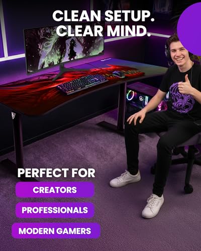 Arozzi Arena Gaming Desk Pad D001 | Full Desk Mouse Pad, Washable Desk Mat, Anti-Slip Rubber Base, Water-Resistant Surface - color: D001