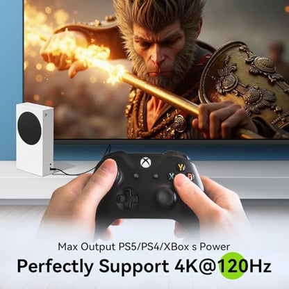 FIBBR 8K HDMI 2.1 Cable 6ft/2m, 48Gbps High Speed HDMI Cord, Support 8K@60Hz 4K@120Hz 2K@240Hz eARC 3D Dynamic HDR 12Bit for PS4/PS5 Laptop Xbox Series Standard HDMI Port - size: 6FT