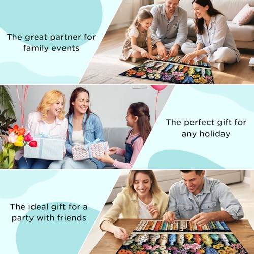 500 Piece Puzzle for Adults Puzzle, Beautiful Bookshelf Jigsaw Puzzle 500 Pieces, Flowers and Vase Jigsaw Puzzles for Adults Seniors, Fun Decor Challenging Family Games Holiday Party Gifts 20.5×15 in - style: Beautiful Bookshelf