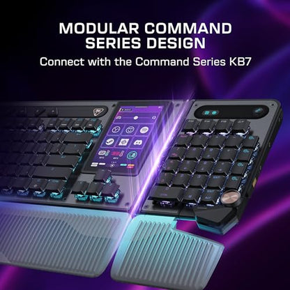 Turtle Beach Command Series KP7 Compact Hall-Effect Gaming Keypad | Extended Thumb Bar, Low-Profile Hall-Effect Switches, Rapid Trigger, Double Shot PBT Keycaps, 8K Polling, Per Key RGB, Black - style: KP7 Keypad