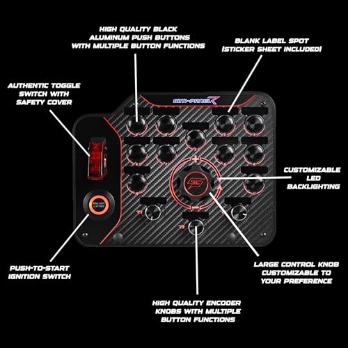 SIM-PANEL PC Sim Racing Gen 2 Button Box (Horizontal Layout)