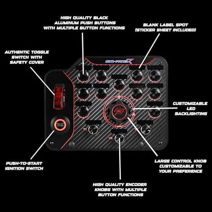 SIM-PANEL PC Sim Racing Gen 2 Button Box (Horizontal Layout)