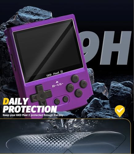 Orzero (3 Pack) Tempered Glass Screen Protector Compatible for GKD Pixel 2 Handheld Game Console, 9 Hardness High Definition Anti-Scratch Bubble-Free (Not for GKD Pixel 1st Gen) - size: GKD Pixel 2