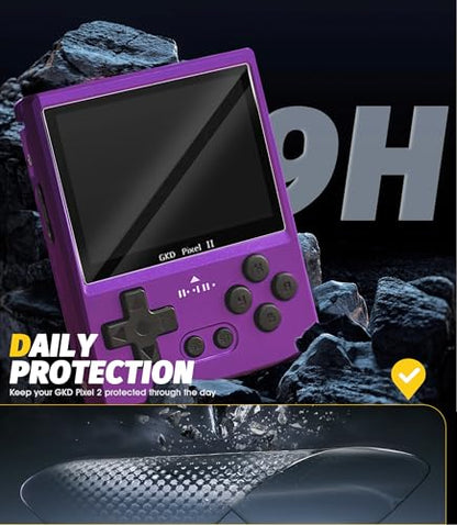 Orzero (3 Pack) Tempered Glass Screen Protector Compatible for GKD Pixel 2 Handheld Game Console, 9 Hardness High Definition Anti-Scratch Bubble-Free (Not for GKD Pixel 1st Gen) - size: GKD Pixel 2