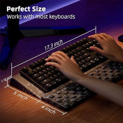 Ospelelf Wrist Support With Keyboard Stand, Comfy Ergonomic Riser Holder for Office Home - color: Sea Wave