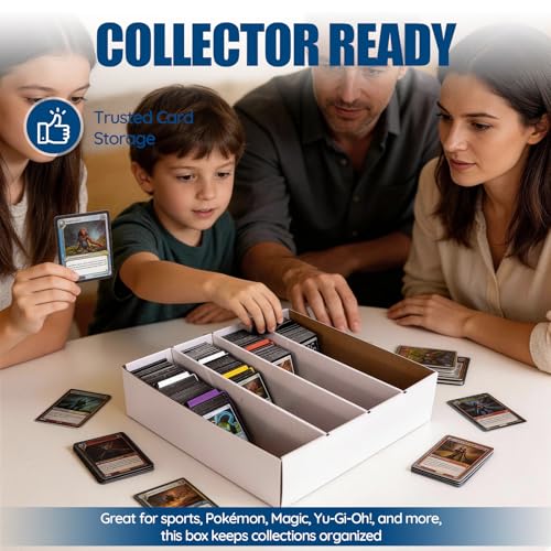 Sports Card Storage Boxes 3200 Count, Cardboard Trading Card, Large Capacity Card Cases for Baseball Cards, Sports Cards, TCG, MTG & All Trading Card Games
