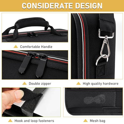 OUUTMEE Hard Shell Carrying Case Compatible with PS5 | Travel Storage Bag for PlayStation 5, Organizer Protective Cases Holds PS5 Disk Digital Edition, Games and Gaming Accessories - size: For PS5