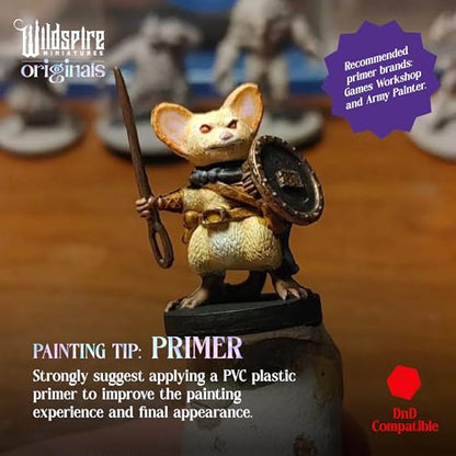 Wildspire Heroes, NPC Animal Companions & Troll King for DND Miniatures Bulk 28mm-32mm Unpainted Paintable Dungeons and Dragons Minis Pathfinder Figures for Fantasy Tabletop Roleplaying Games like D&D