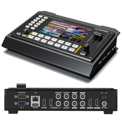 Shark S6 6CH HDMI/SDI Multi-Camera Video Mixer Switcher | 5" FHD Screen, Live Streaming Switcher, SDI/HDMI IN, USB/SD Card Record, Ethernet/USB Out, PTZ Camera Controll