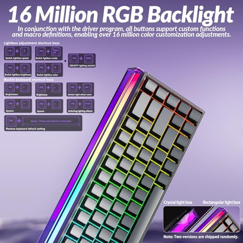 AULA Hero 68 HE Pro - Wired Gaming Keyboard with Hall Effect Magnetic Switch, CNC Aluminum Frame, 8KHz Polling Rate, RGB Box & Backlight, Side Printed Keycaps, 65% 68-key Compact Small Gamer Keyboards - color: Black-Pro Version