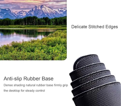 Gaming Mouse Pad, Large Non-Slip Rubber Base Mousepad, Keyboard Mouse Mat, Desk Pad with Stitched Edges, 31.5x11.8inch, Grand Teton National Park - color: Grand Teton National Park