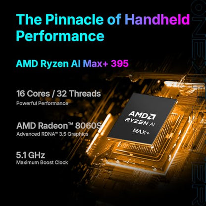 OneXFly Apex Portable Handheld Gaming PC with AMD Ryzen AI Max+ 395 CPU, AMD Radeon 8060S GPU,8-inch 120Hz Display, Air Cooling Portable Gaming Console, Windows 11,48GB LPDDR5X RAM+1TB PCIe 4.0 SSD - size: Ryzen AI Max+ 395 48GB+1TB